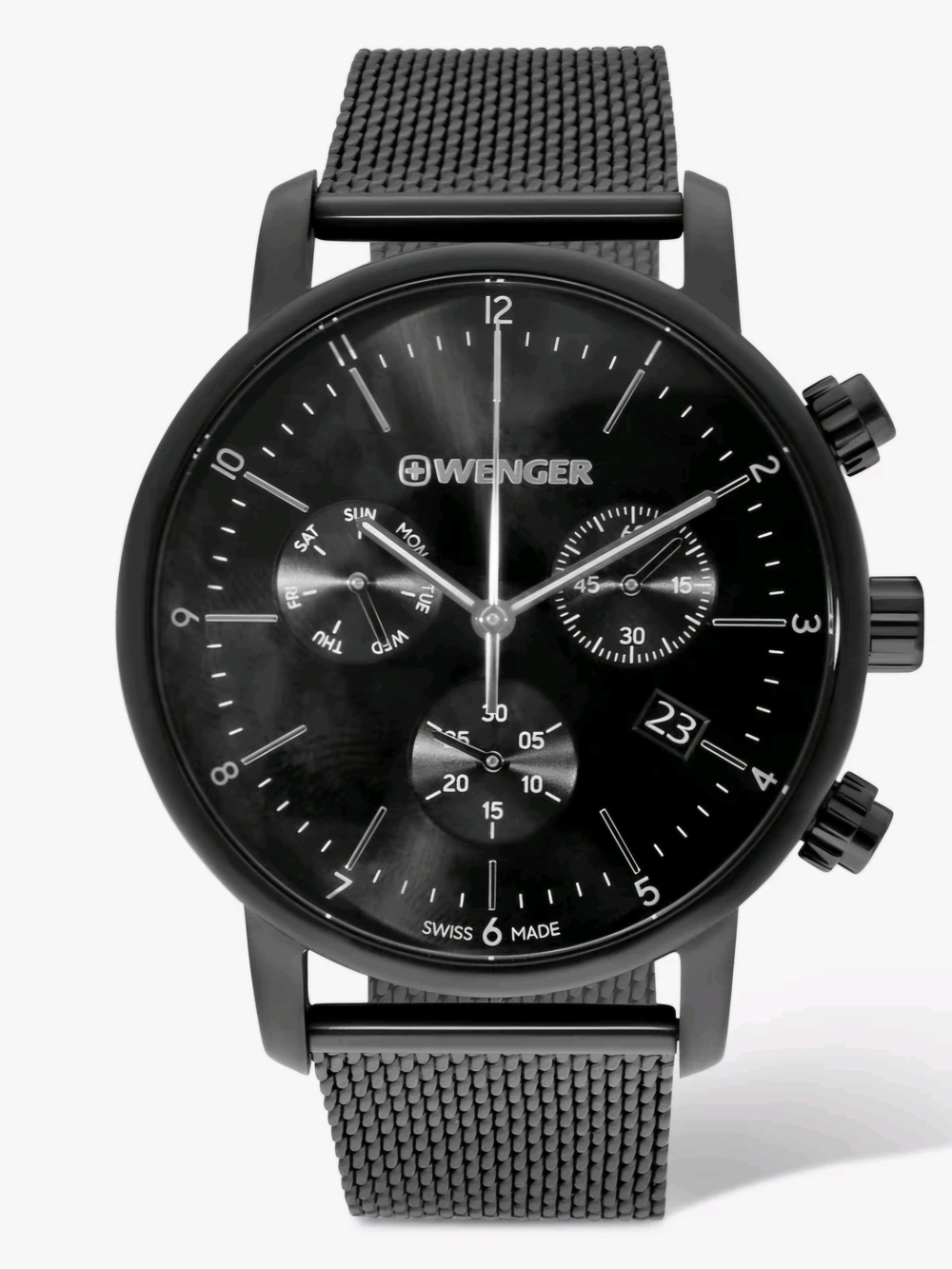 Wenger Swiss Army Men's Urban Classic Black Dial 44mm Watch 01.1743.116 MSRP$375